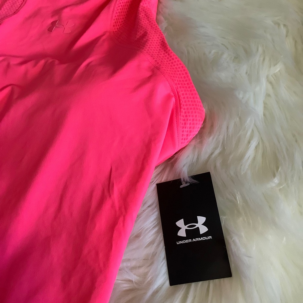 Under Armour Armour Sport 2-in-1 Built n Bra Tank Neon Pink HeatGear XL 1356299 - Picture 7 of 16